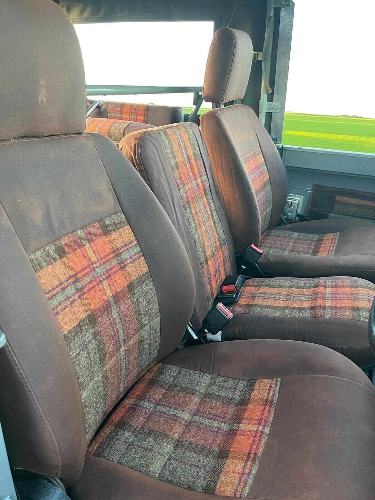Tartan seat interior